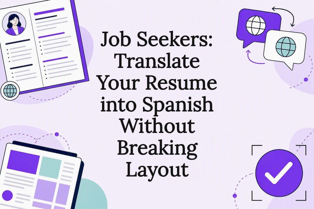 Job Seekers: Translate Your Resume into Spanish Without Breaking Layout