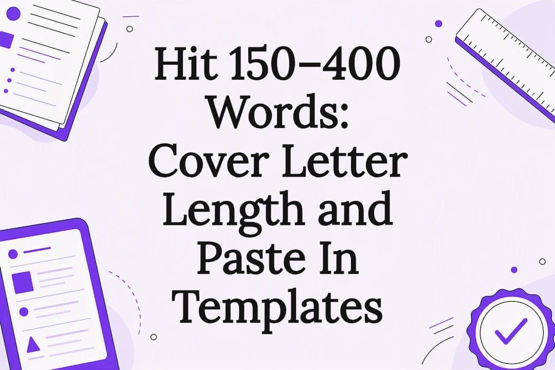 Hit 150–400 Words: Cover Letter Length and Paste In Templates